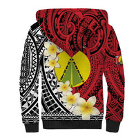 Sigave Chiefdom Wallis and Futuna Personalized Sherpa Hoodie Frangipani Flowers Polynesian Pattern LT9 - Polynesian Pride