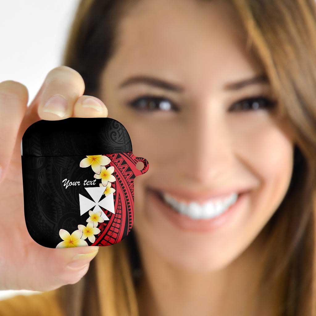 Uvea Chiefdom Wallis and Futuna Personalized AirPods Case Frangipani Flowers Polynesian Pattern - Polynesian Pride