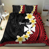 Uvea Chiefdom Wallis and Futuna Personalized Bedding Set Frangipani Flowers Polynesian Pattern
