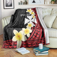 Uvea Chiefdom Wallis and Futuna Personalized Blanket Frangipani Flowers Polynesian Pattern