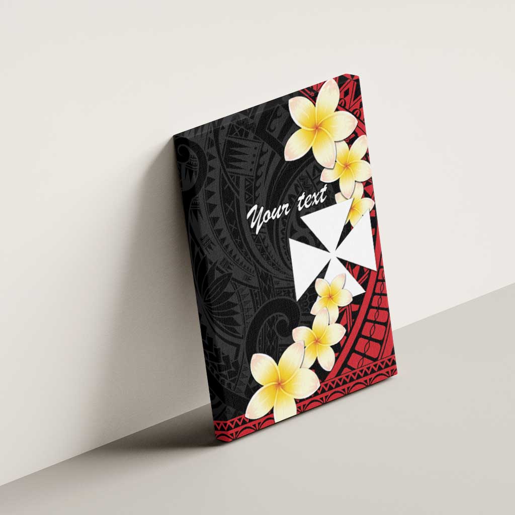 Uvea Chiefdom Wallis and Futuna Personalized Canvas Wall Art Frangipani Flowers Polynesian Pattern