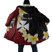 Uvea Chiefdom Wallis and Futuna Personalized Cloak Frangipani Flowers Polynesian Pattern - Polynesian Pride