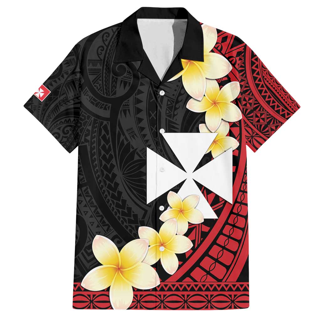 Uvea Chiefdom Wallis and Futuna Personalized Family Matching Off Shoulder Short Dress and Hawaiian Shirt Frangipani Flowers Polynesian Pattern