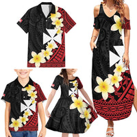 Uvea Chiefdom Wallis and Futuna Personalized Family Matching Summer Maxi Dress and Hawaiian Shirt Frangipani Flowers Polynesian Pattern