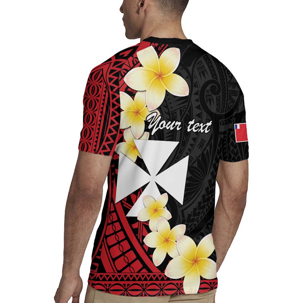 Uvea Chiefdom Wallis and Futuna Personalized Rugby Jersey Frangipani Flowers Polynesian Pattern