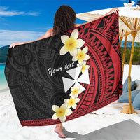 Uvea Chiefdom Wallis and Futuna Personalized Sarong Frangipani Flowers Polynesian Pattern