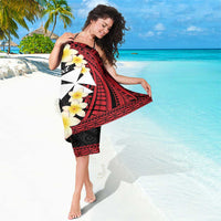 Uvea Chiefdom Wallis and Futuna Personalized Sarong Frangipani Flowers Polynesian Pattern