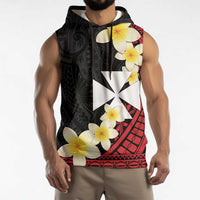 Uvea Chiefdom Wallis and Futuna Personalized Sleeveless Hoodie Frangipani Flowers Polynesian Pattern - Polynesian Pride