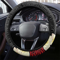 Uvea Chiefdom Wallis and Futuna Steering Wheel Cover Frangipani Flowers Polynesian Pattern