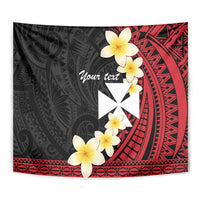 Uvea Chiefdom Wallis and Futuna Personalized Tapestry Frangipani Flowers Polynesian Pattern LT9 - Polynesian Pride
