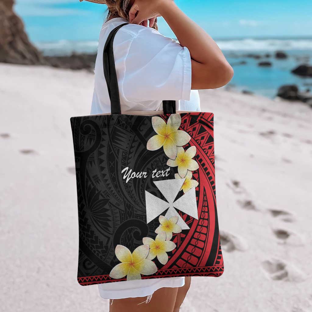 Uvea Chiefdom Wallis and Futuna Personalized Tote Bag Frangipani Flowers Polynesian Pattern - Polynesian Pride