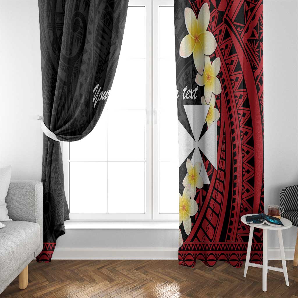Uvea Chiefdom Wallis and Futuna Personalized Window Curtain Frangipani Flowers Polynesian Pattern LT9 - Polynesian Pride