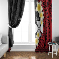 Uvea Chiefdom Wallis and Futuna Personalized Window Curtain Frangipani Flowers Polynesian Pattern LT9 - Polynesian Pride