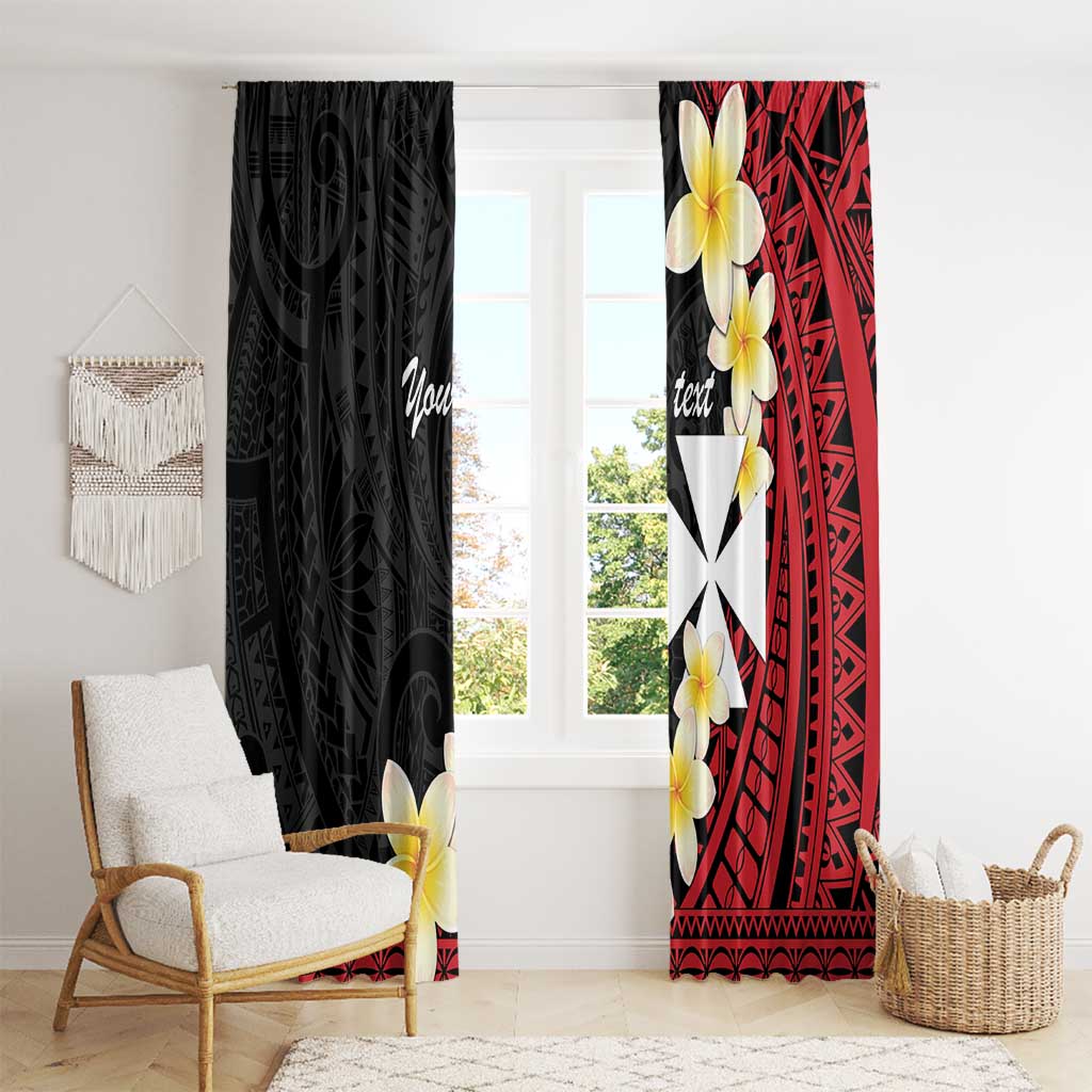 Uvea Chiefdom Wallis and Futuna Personalized Window Curtain Frangipani Flowers Polynesian Pattern LT9 - Polynesian Pride