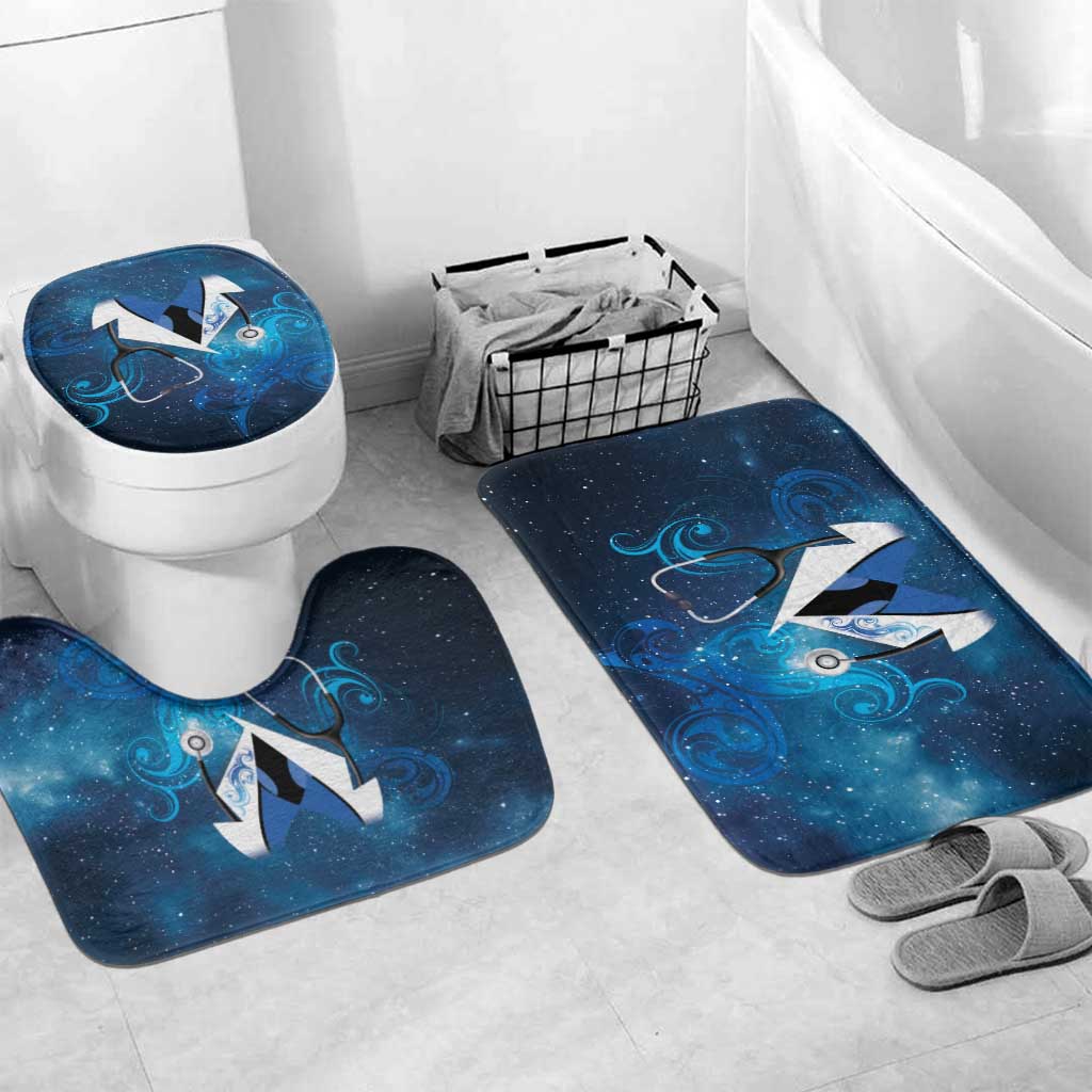 New Zealand Nurses RN Bathroom Set Galaxy Stethoscope Maori Motif LT9 Mat Set Only (3 pcs) One Size Galaxy - Polynesian Pride
