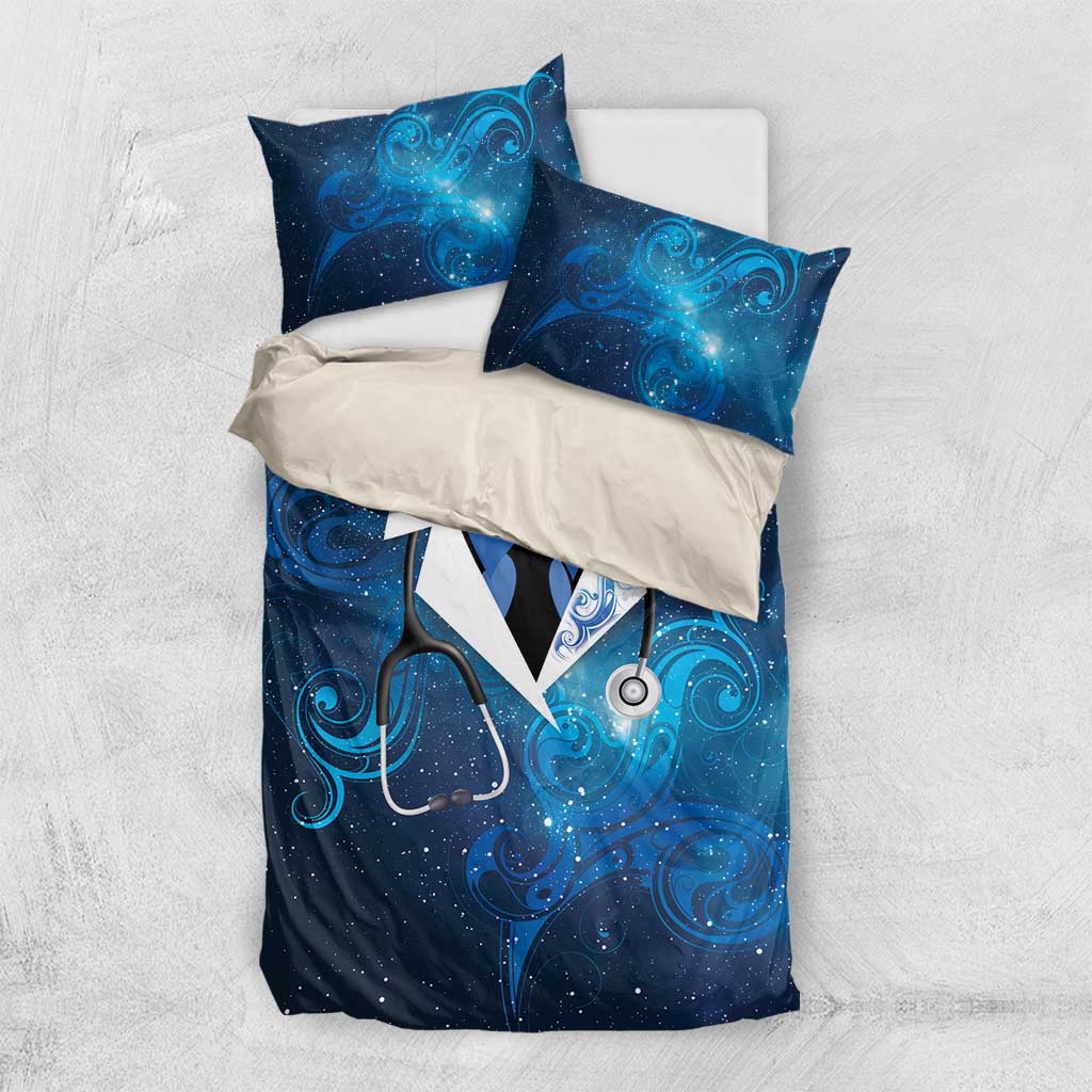 New Zealand Nurses RN Bedding Set Galaxy Stethoscope Maori Motif LT9 US Twin 172cm x 218cm Galaxy - Polynesian Pride