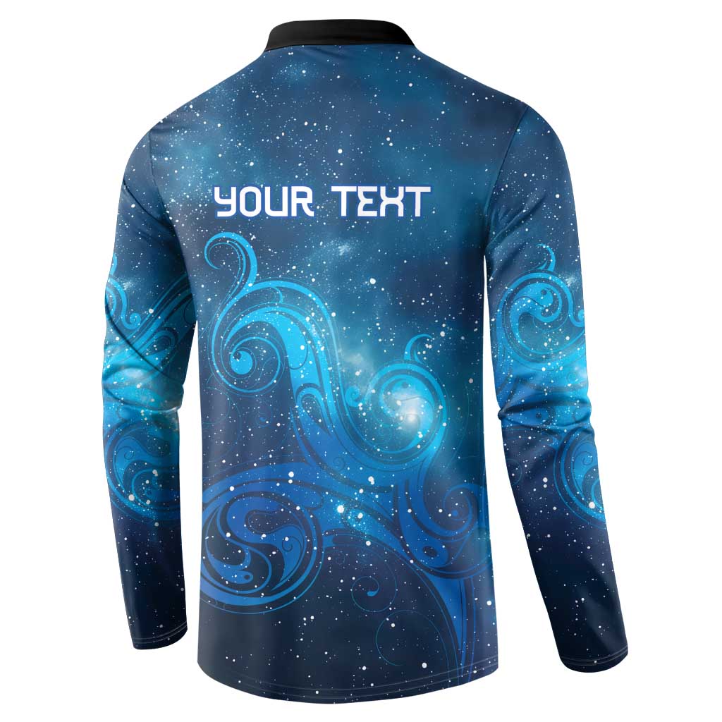 New Zealand Nurses RN Personalised Button Sweatshirt Galaxy Stethoscope Maori Motif LT9 - Polynesian Pride