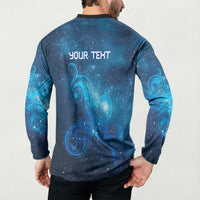 New Zealand Nurses RN Personalised Button Sweatshirt Galaxy Stethoscope Maori Motif LT9 - Polynesian Pride