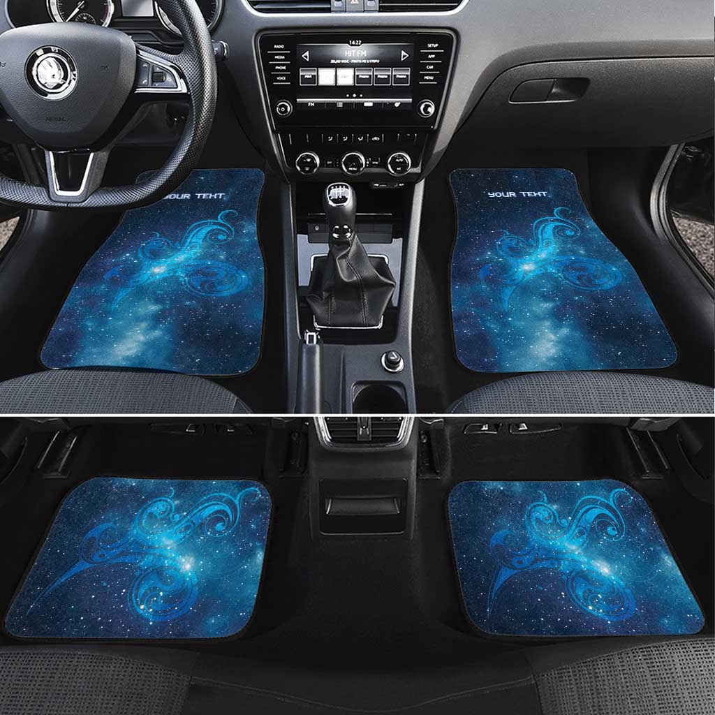 New Zealand Nurses RN Personalised Car Mats Galaxy Stethoscope Maori Motif LT9 Set 4pcs Galaxy - Polynesian Pride
