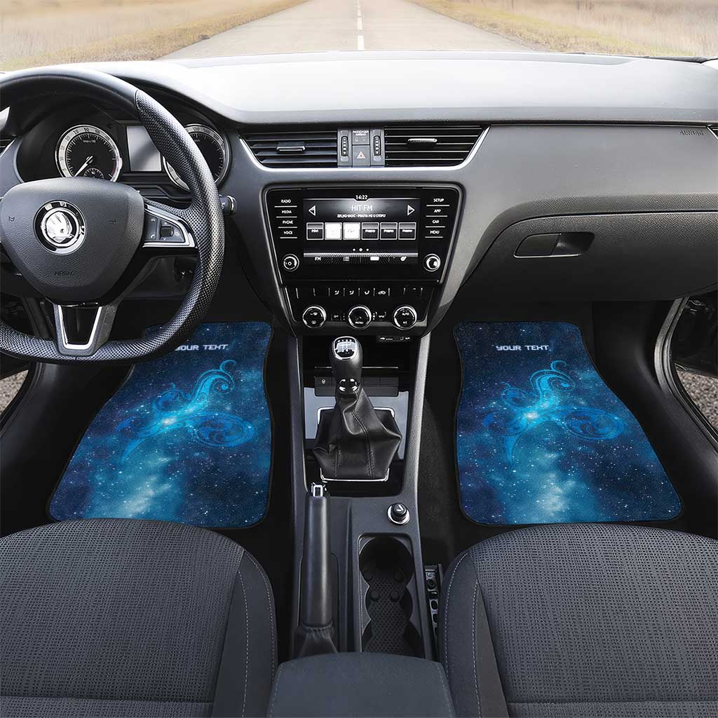 New Zealand Nurses RN Personalised Car Mats Galaxy Stethoscope Maori Motif LT9 Set 2pcs - Front Galaxy - Polynesian Pride