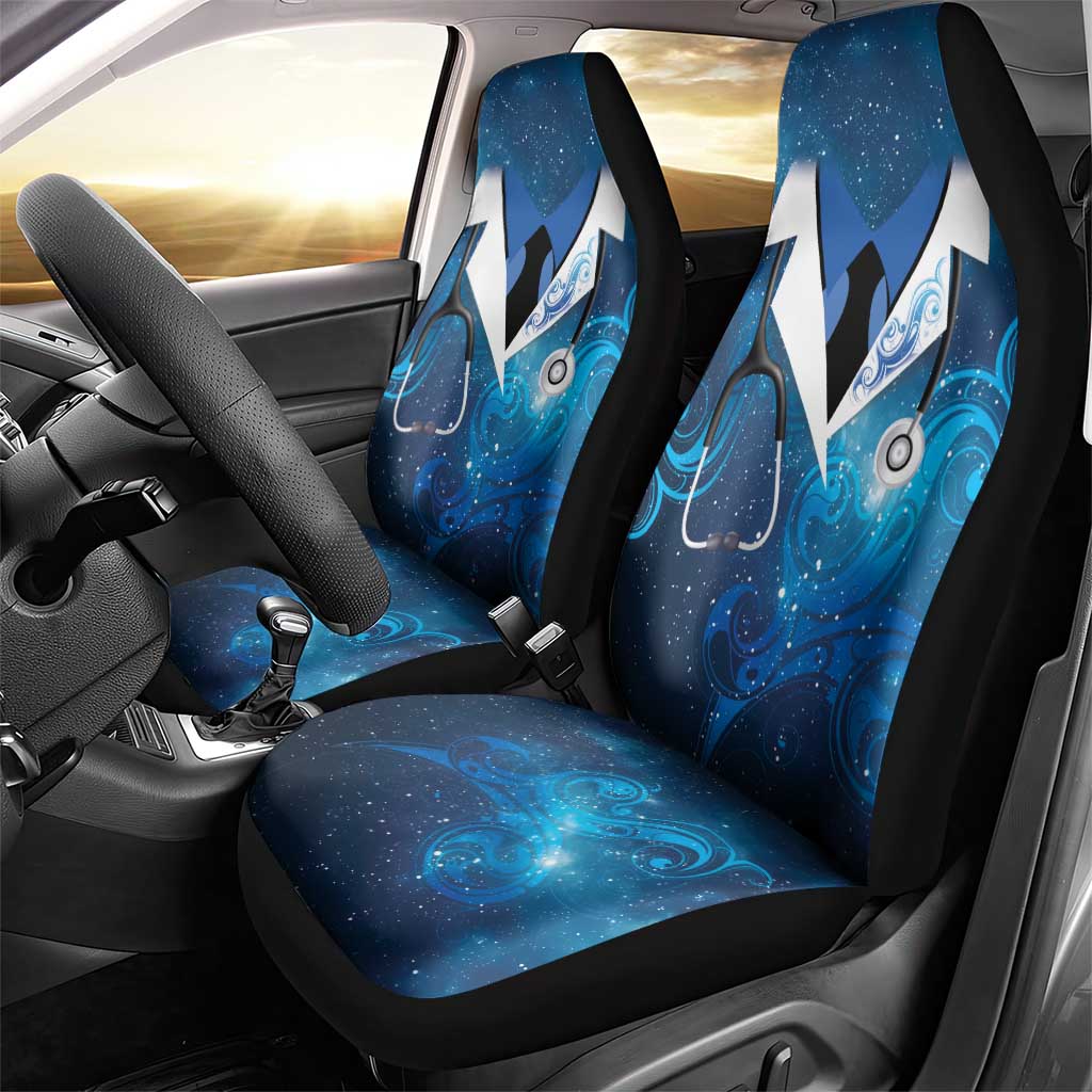 New Zealand Nurses RN Car Seat Cover Galaxy Stethoscope Maori Motif LT9 - Polynesian Pride