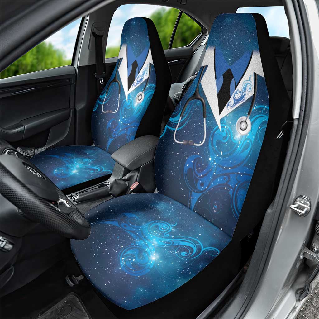 New Zealand Nurses RN Car Seat Cover Galaxy Stethoscope Maori Motif LT9 - Polynesian Pride