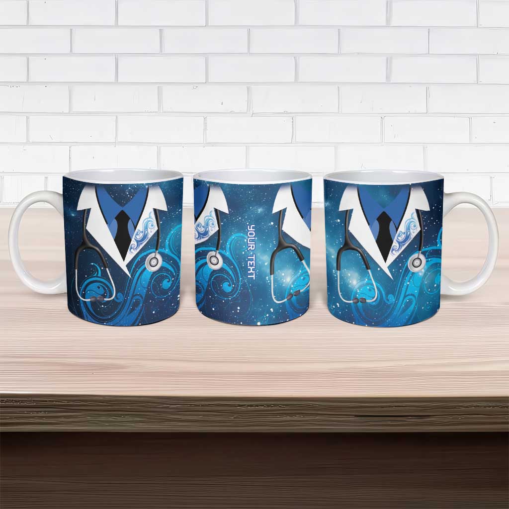 New Zealand Nurses RN Personalised Ceramic Mug Galaxy Stethoscope Maori Motif LT9 - Polynesian Pride