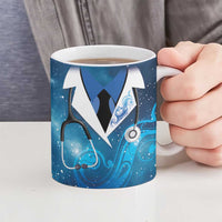 New Zealand Nurses RN Personalised Ceramic Mug Galaxy Stethoscope Maori Motif LT9 - Polynesian Pride
