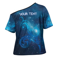 New Zealand Nurses RN Personalised Cross Shoulder Shirt Galaxy Stethoscope Maori Motif LT9 - Polynesian Pride