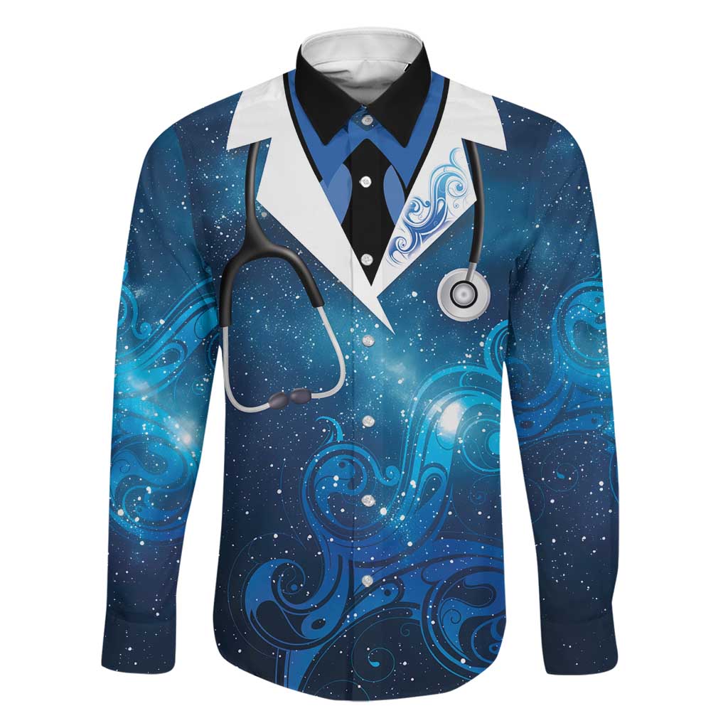New Zealand Nurses RN Personalised Family Matching Mermaid Dress and Hawaiian Shirt Galaxy Stethoscope Maori Motif