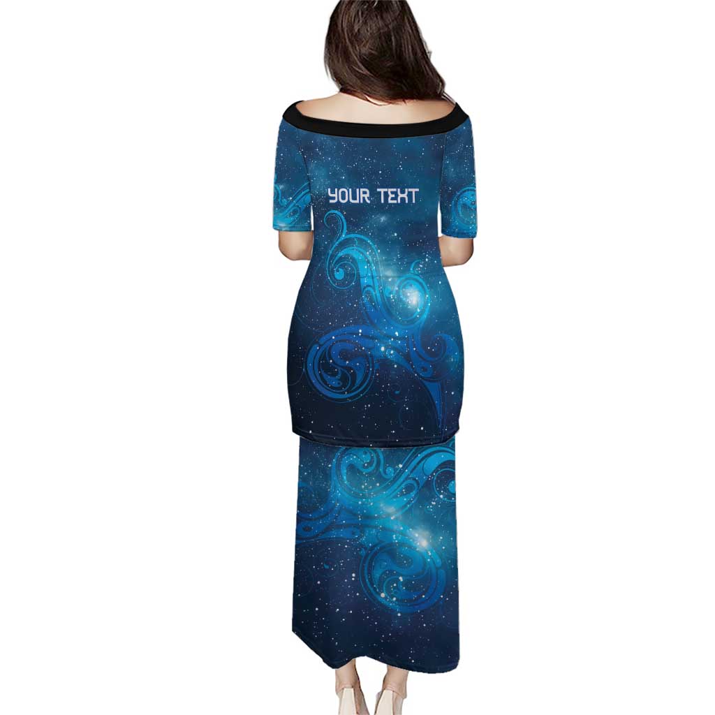 New Zealand Nurses RN Personalised Family Matching Puletasi and Hawaiian Shirt Galaxy Stethoscope Maori Motif