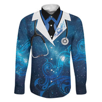New Zealand Nurses RN Personalised Family Matching Tank Maxi Dress and Hawaiian Shirt Galaxy Stethoscope Maori Motif