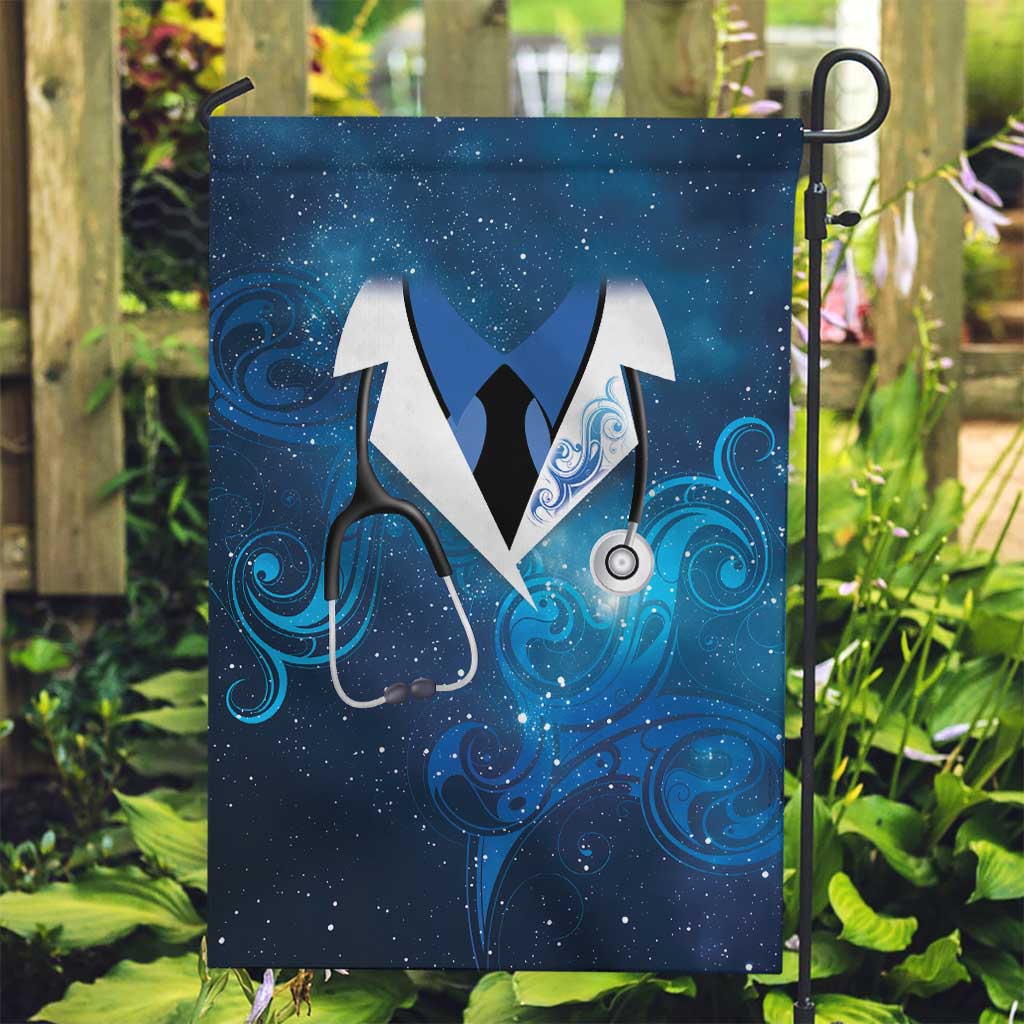 New Zealand Nurses RN Garden Flag Galaxy Stethoscope Maori Motif LT9 Garden Flag Galaxy - Polynesian Pride