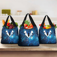 New Zealand Nurses RN Grocery Bag Galaxy Stethoscope Maori Motif LT9 3-pack One Size Galaxy - Polynesian Pride