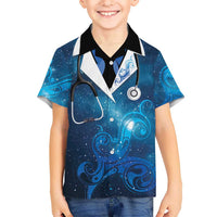 New Zealand Nurses RN Personalised Hawaiian Shirt Galaxy Stethoscope Maori Motif LT9 - Polynesian Pride