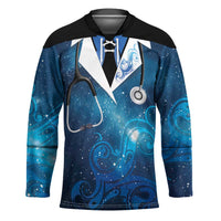 New Zealand Nurses RN Personalised Hockey Jersey Galaxy Stethoscope Maori Motif LT9 Unisex Galaxy - Polynesian Pride