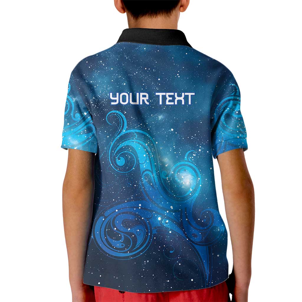 New Zealand Nurses RN Personalised Kid Polo Shirt Galaxy Stethoscope Maori Motif LT9 - Polynesian Pride