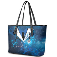 New Zealand Nurses RN Leather Tote Bag Galaxy Stethoscope Maori Motif LT9 - Polynesian Pride