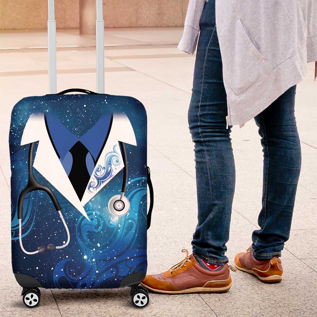 New Zealand Nurses RN Luggage Cover Galaxy Stethoscope Maori Motif LT9 Galaxy - Polynesian Pride