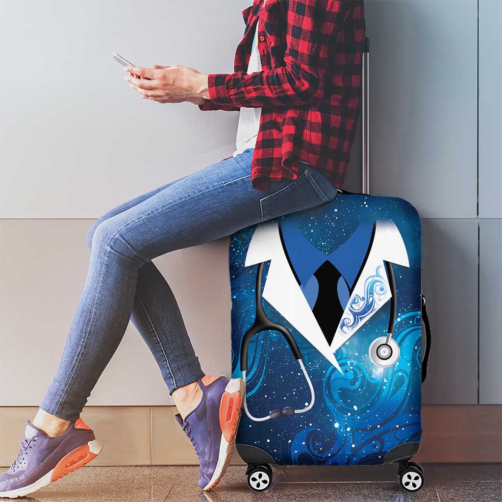 New Zealand Nurses RN Luggage Cover Galaxy Stethoscope Maori Motif LT9 - Polynesian Pride