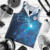 New Zealand Nurses RN Personalised Men Tank Top Galaxy Stethoscope Maori Motif LT9 - Polynesian Pride