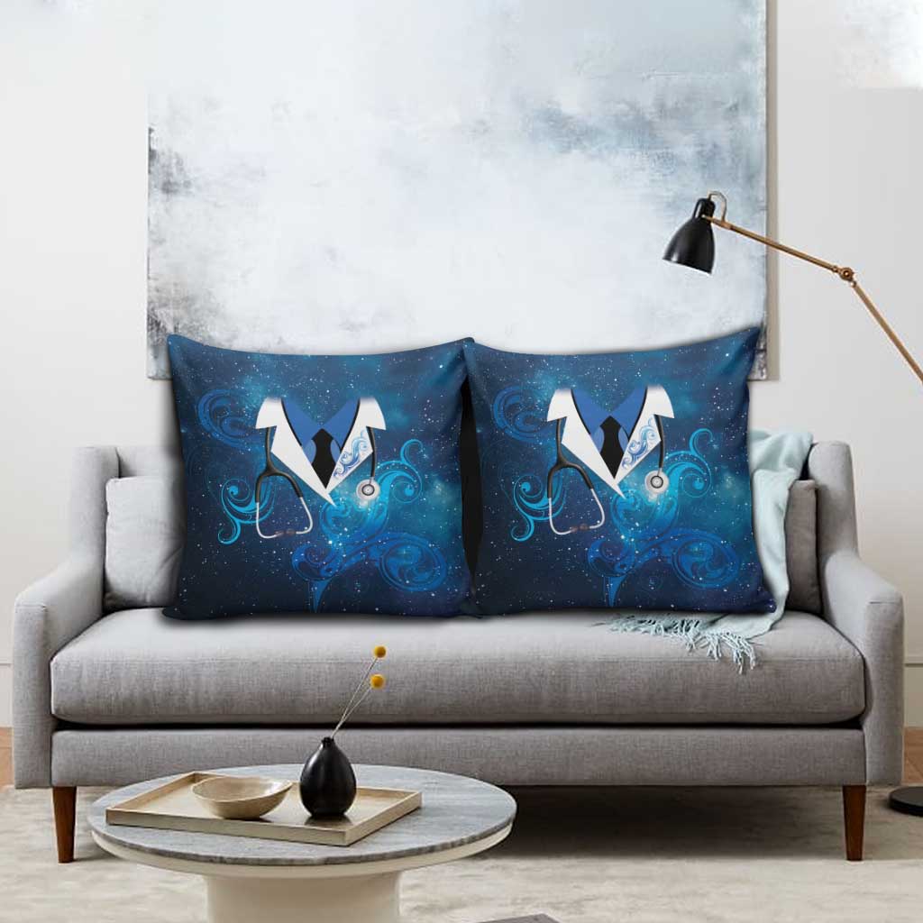 New Zealand Nurses RN Pillow Cover Galaxy Stethoscope Maori Motif LT9 - Polynesian Pride