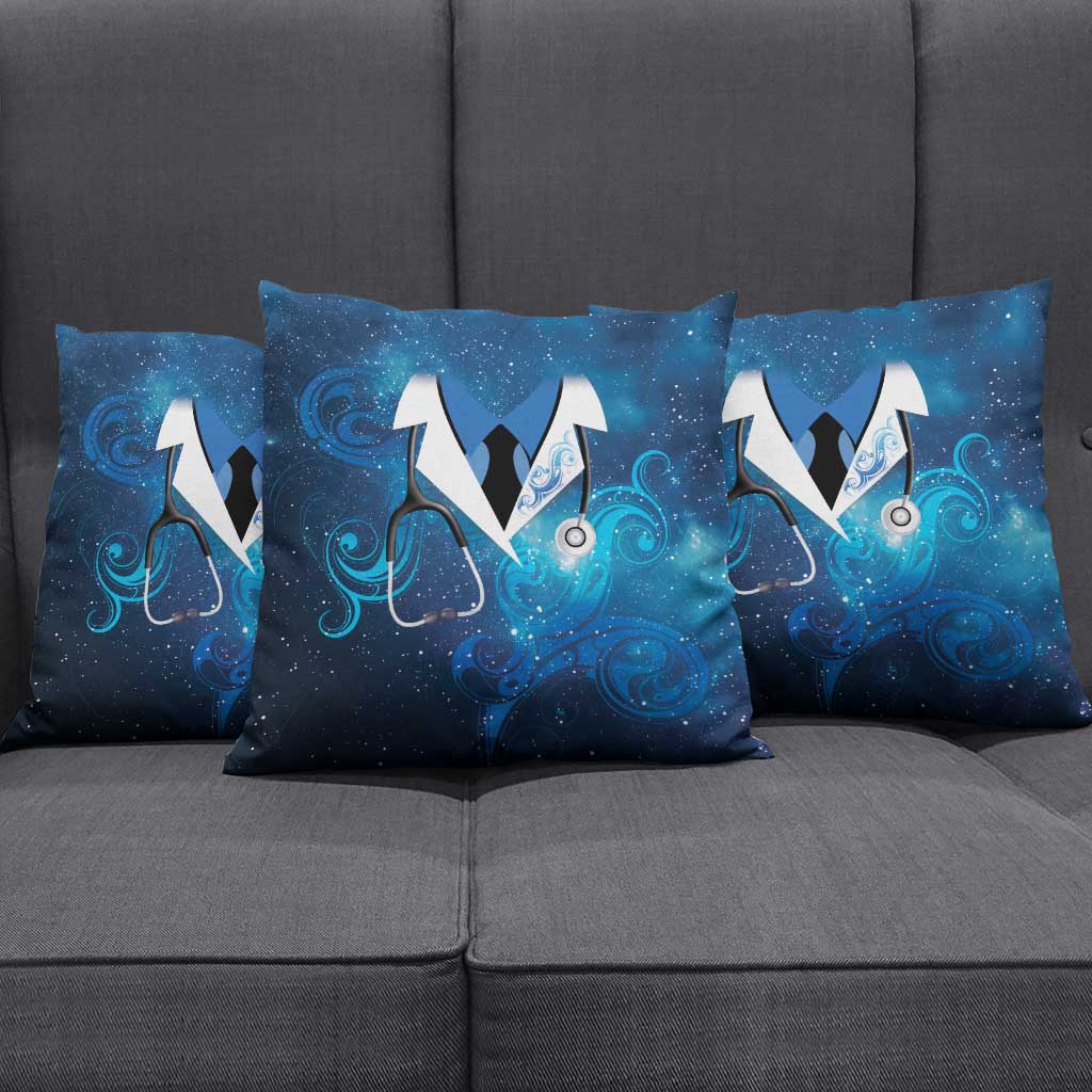 New Zealand Nurses RN Pillow Cover Galaxy Stethoscope Maori Motif LT9 - Polynesian Pride