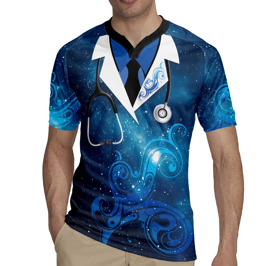 New Zealand Nurses RN Personalised Rugby Jersey Galaxy Stethoscope Maori Motif LT9 - Polynesian Pride