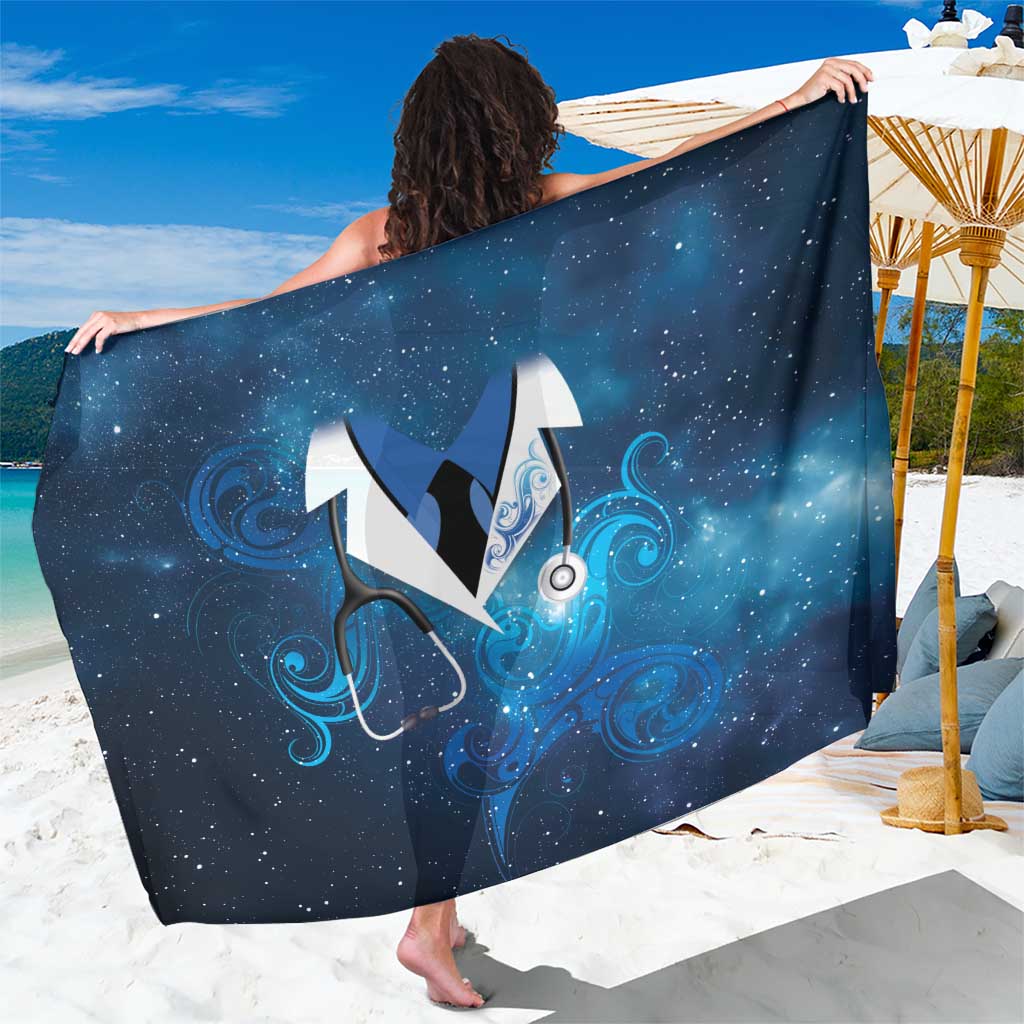 New Zealand Nurses RN Sarong Galaxy Stethoscope Maori Motif LT9 One Size 44 x 66 inches Galaxy - Polynesian Pride