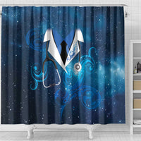 New Zealand Nurses RN Shower Curtain Galaxy Stethoscope Maori Motif LT9 - Polynesian Pride