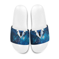 New Zealand Nurses RN Slide Sandals Galaxy Stethoscope Maori Motif LT9 Galaxy - Polynesian Pride