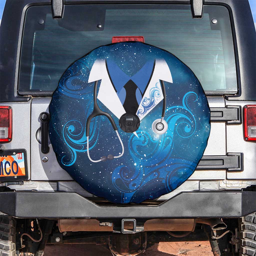 New Zealand Nurses RN Spare Tire Cover Galaxy Stethoscope Maori Motif