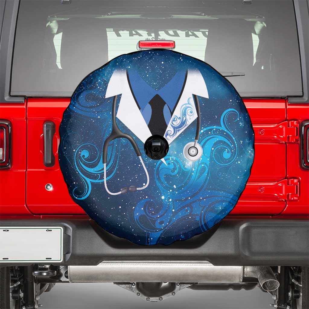 New Zealand Nurses RN Spare Tire Cover Galaxy Stethoscope Maori Motif