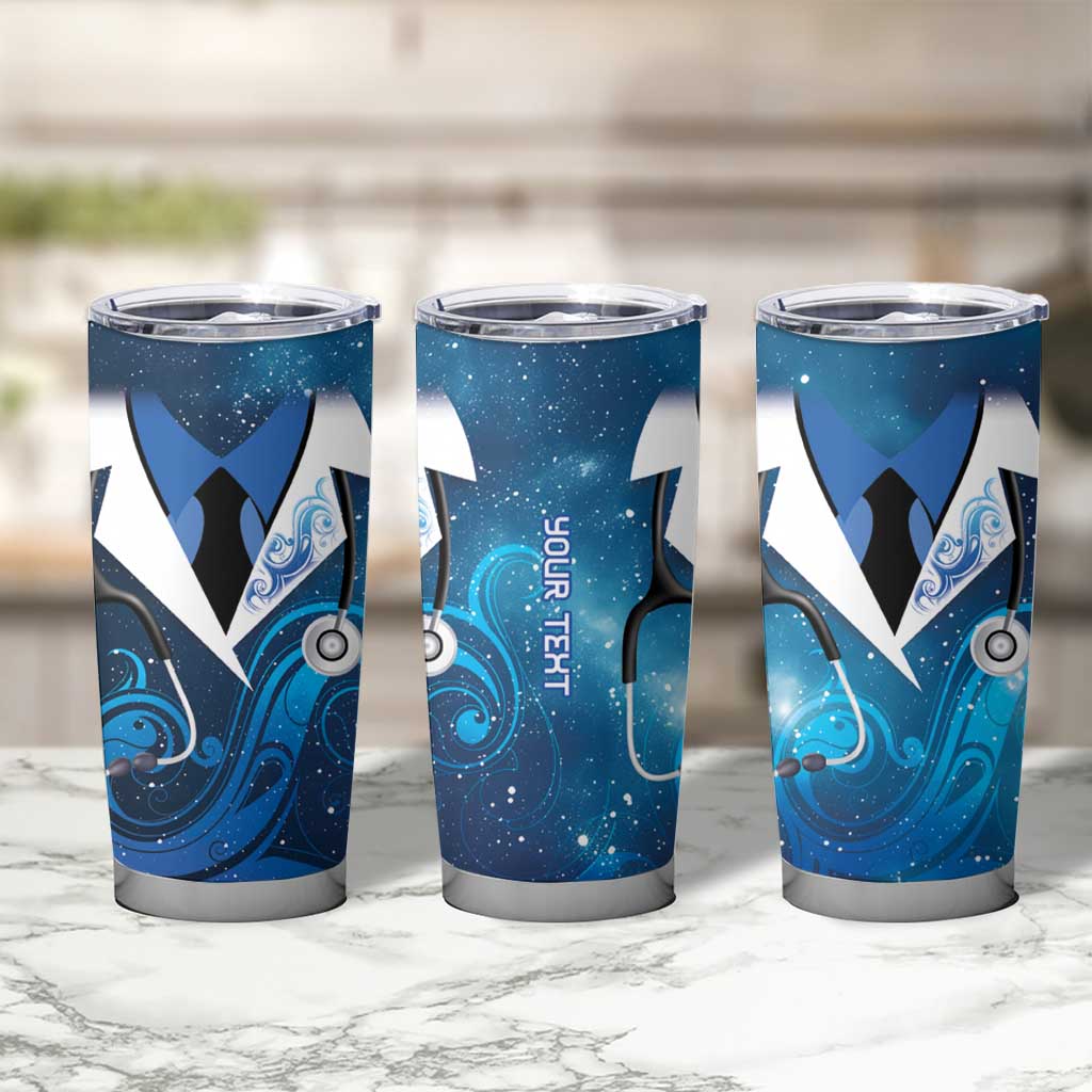 New Zealand Nurses RN Personalised Tumbler Cup Galaxy Stethoscope Maori Motif LT9 - Polynesian Pride